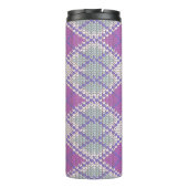 LILAC ARGYLE BREI Warm Drinkbeker Thermosbeker (Achterkant)