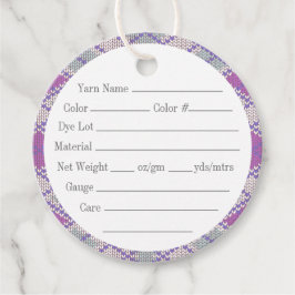 LILAC ARGYLE BREISEL 2" Ronde Garnetiketten Bedankjes Labels