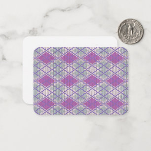 LILAC ARGYLE BREISEL 3.5x2.5 Platte kaart / Horizo Notitiekaartje