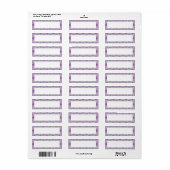 LILAC ARGYLE BREISEL .75"x2.25" Labels (Full Sheet)