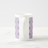 LILAC ARGYLE BREISEL Bone China Mok + Initiaal (Achterkant)