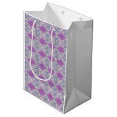 LILAC ARGYLE BREISEL Zak voor Middelgrote Cadeaus Medium Cadeauzakje (Voorkant Gekanteld)