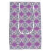LILAC ARGYLE BREISEL Zak voor Middelgrote Cadeaus Medium Cadeauzakje (Achterkant)