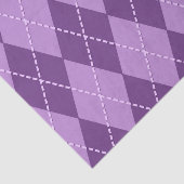 Lilac Argyle (Ontwerp 12 van de Paarse Serie) Tissuepapier (Detail)