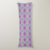 LILAC ARGYLE TRUI Bodykussen Lichaamskussen (Voorkant Verticaal)