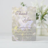 Lilac Baby Shower Bedankkaart (Staand voorkant)