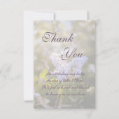 Lilac Baby Shower Bedankkaart (Voorkant)