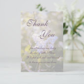 Lilac Baby Shower Bedankkaart (Staand voorkant)