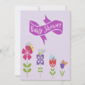 Lilac Baby Shower Viering Design Kaart (Voorkant)