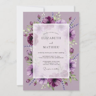 Lilac Betoverende Lente Bruiloft Kaart