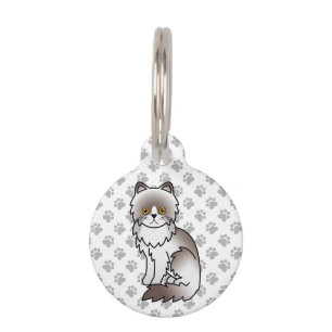 Lilac Bi-Color Perzische Cute Kat & Huisdier Infor Huisdierpenning