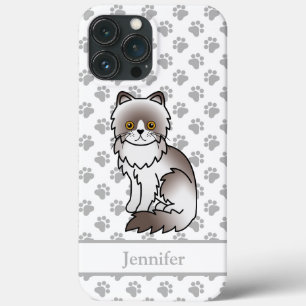 Lilac Bi-Color Perzische Mopshond Cute Cartoon Kat Case-Mate iPhone Case