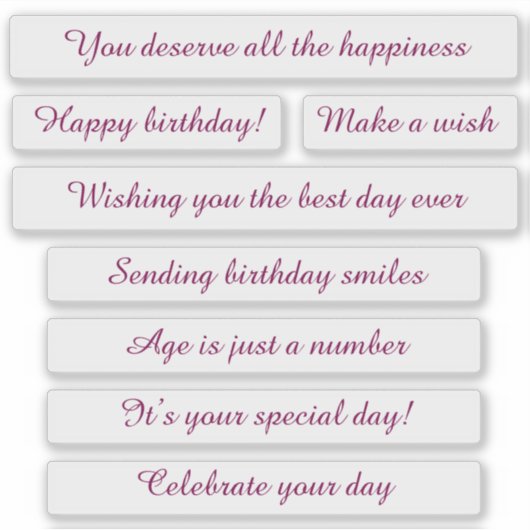 Lilac Birthday Stickers | Editable Gift Labels (Voorkant)