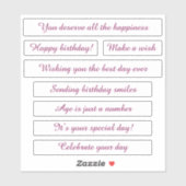 Lilac Birthday Stickers | Editable Gift Labels (Vel)