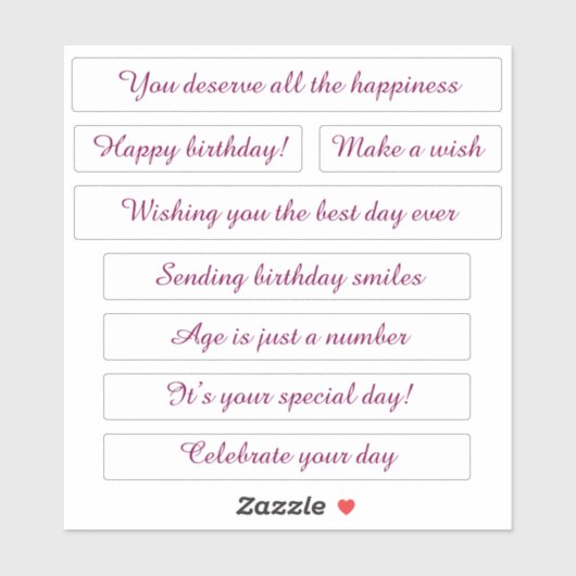 Lilac Birthday Stickers | Editable Gift Labels (Vel)