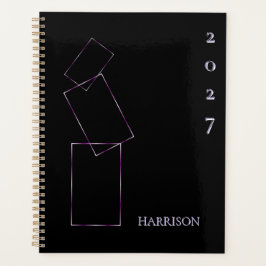 Lilac Black Geometrisch Frame Aangepast Planner