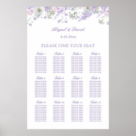 Lilac Bloemen Huwelijks Zitplaats Grafiek Poster
