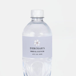 Lilac Bloemige Bruidsbruiloft Waterfles Etiket