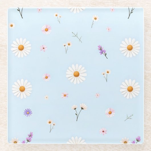 Lilac Bloomlets  Glazen Onderzetter (Voorkant)