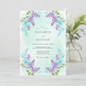 Lilac Blossom Romance Trouwdag Kaart (Staand voorkant)