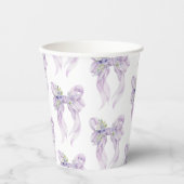 Lilac Boog Ze gaat trouwen Bruidsfeest Papieren Bekers (Voorkant)