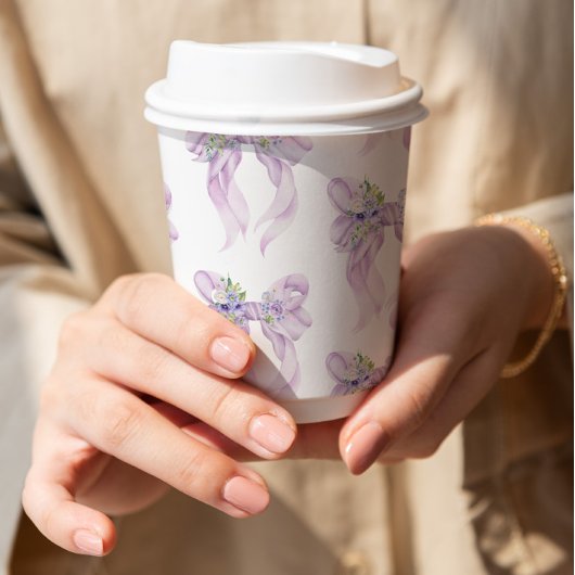 Lilac Boog Ze Krijgt De Knoop Bruidsfeest Papieren Bekers