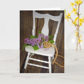 Lilac Bouquet with rope heart Kaart (Gele Bloem)