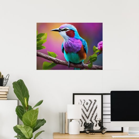 Lilac-Breasted Roller Poster (Thuiskantoor)