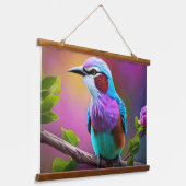 Lilac-Breasted Roller Wandtapijt Hangend Wandkleed (Gebogen)