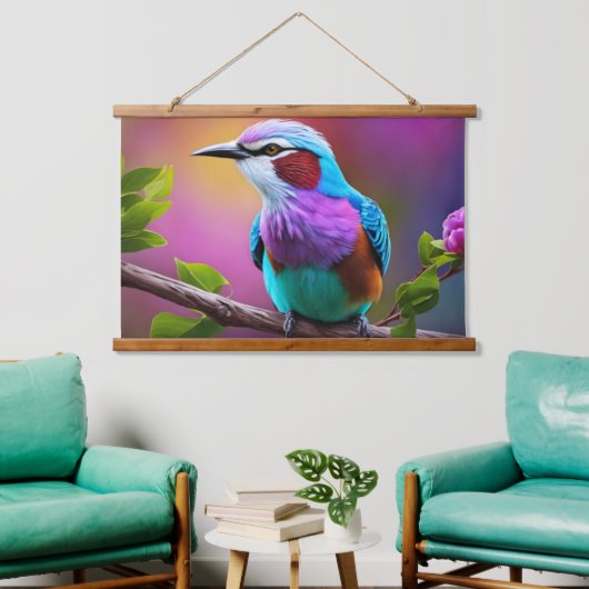 Lilac-Breasted Roller Wandtapijt Hangend Wandkleed (Woonkamer)