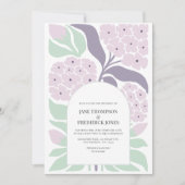 Lilac Breeze Floral Modern Spring Wedding Kaart (Voorkant)