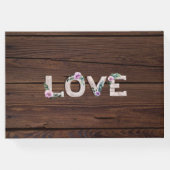 Lilac Bruiloft Rustieke Liefde Bruids-Shower Foto' Gastenboek (Achterkant)