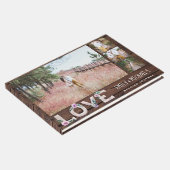 Lilac Bruiloft Rustieke Liefde Bruids-Shower Foto' Gastenboek (Hoek)