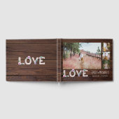 Lilac Bruiloft Rustieke Liefde Bruids-Shower Foto' Gastenboek (Volledig)