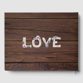 Lilac Bruiloft Rustieke Liefde Bruids-Shower Foto' Gastenboek (Achterkant)