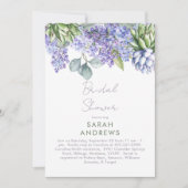 Lilac Bruiloftsuitnodiging Kaart (Voorkant)
