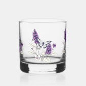 Lilac Butterfly Bush Whisky Glas (Links)