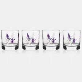 Lilac Butterfly Bush Whisky Glas