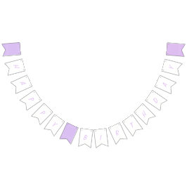 Lilac Cherry Blossom Birthday Vlaggetjes