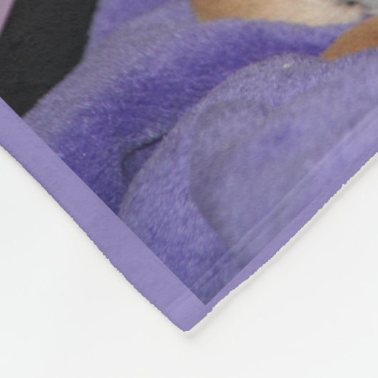 Lilac Chihuahua Liefde Foto Fleece Deken (Hoek)