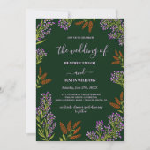 Lilac Colorful Wildflower Botanical Wedding Kaart (Voorkant)