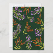 Lilac Colorful Wildflower Botanical Wedding Kaart (Achterkant)