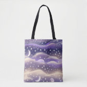 Lilac Cream Moon Gentle Aesthetic Tote Bag (Voorkant)