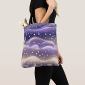 Lilac Cream Moon Gentle Aesthetic Tote Bag (Dichtbij)