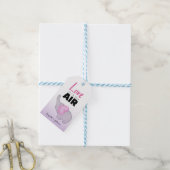 Lilac Cute Baby Elephant Valentine's Day   Cadeaulabel (Met Touw)