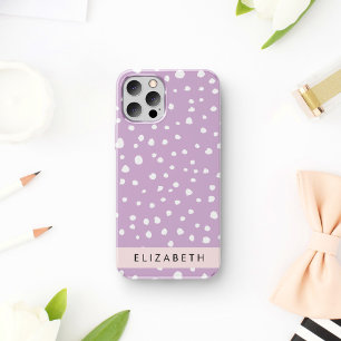 Lilac Dalmatiër Spots, Dalmatiër Stippen, Je Naam iPhone 16 Hoesje