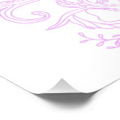 lilac design First Holy Communion welcome sign Perfect Poster (Hoek)