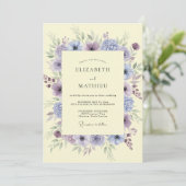 Lilac Droom Botanische Bruiloft Kaart (Staand voorkant)
