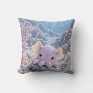 Lilac Dumbo Octopus Droom Parel Koraal Oceaan Kussen