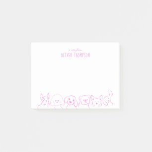 Lilac Een briefje van Cute Dog Animal Sketch Notes